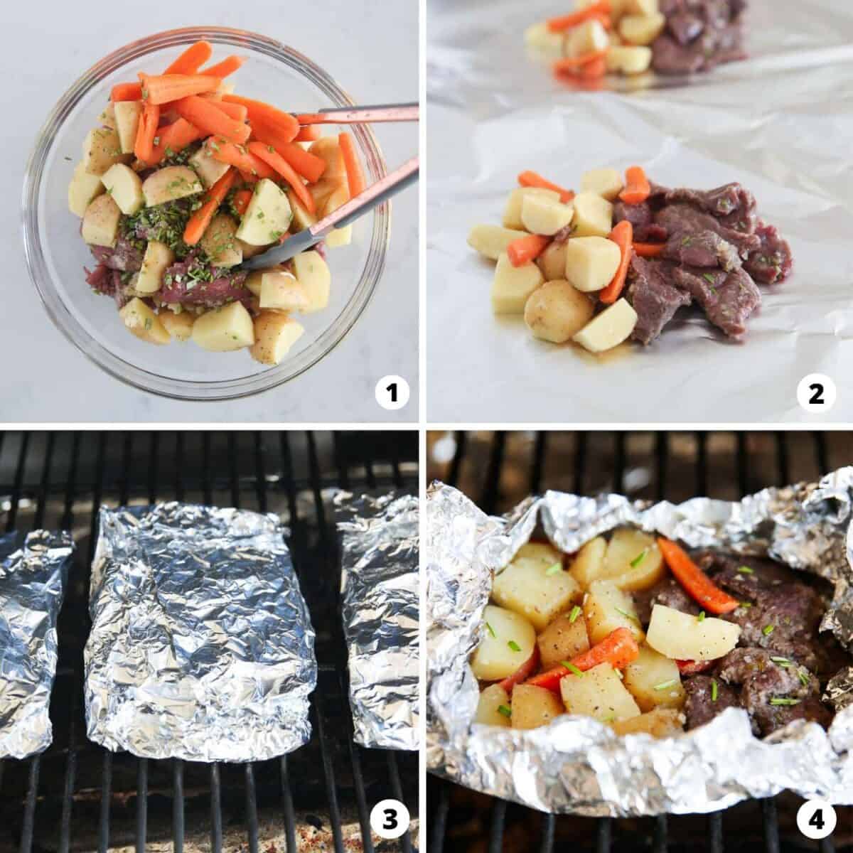 How To Make Steak and Potato Foil Packs.