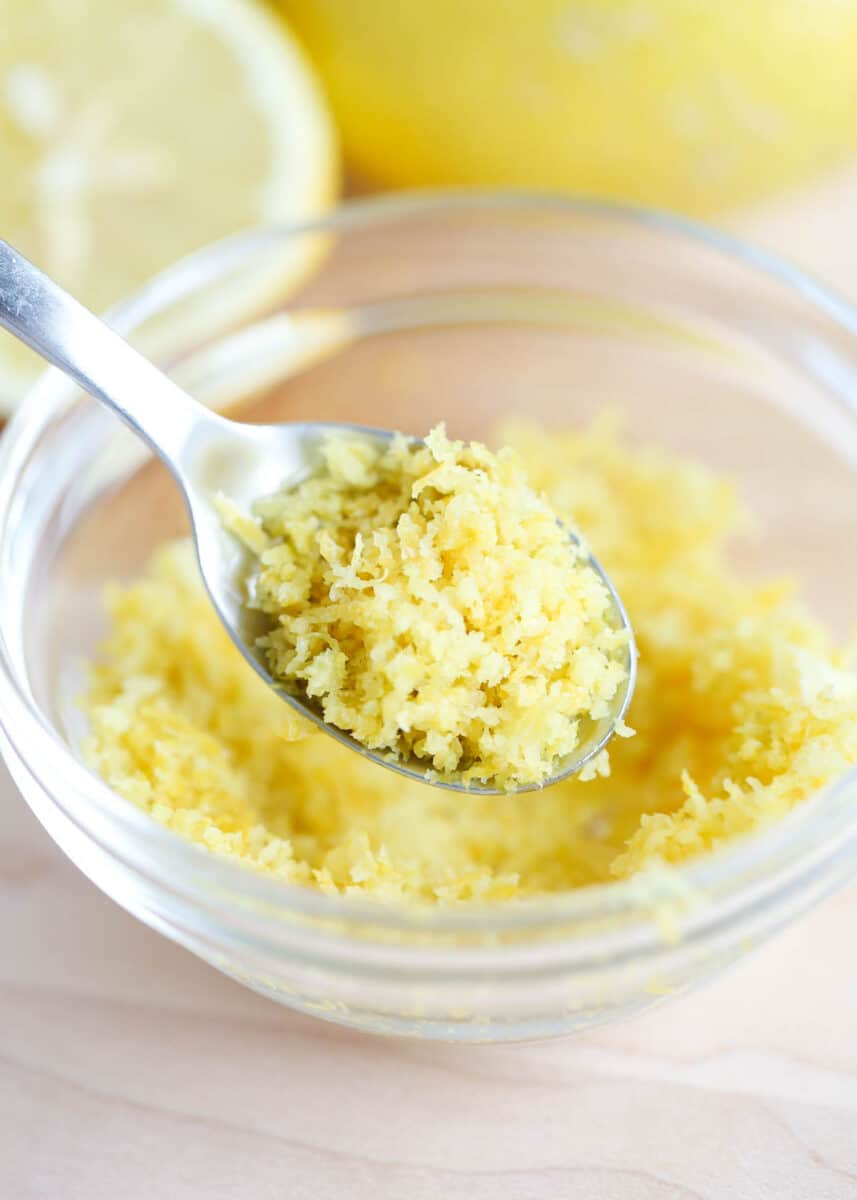 Spoonful of lemon zest.