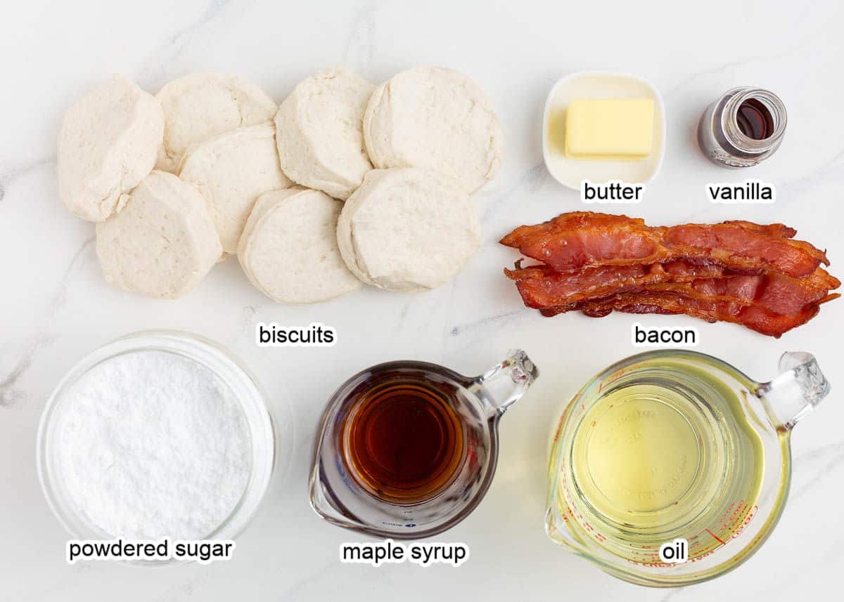 Maple bacon donut ingredients