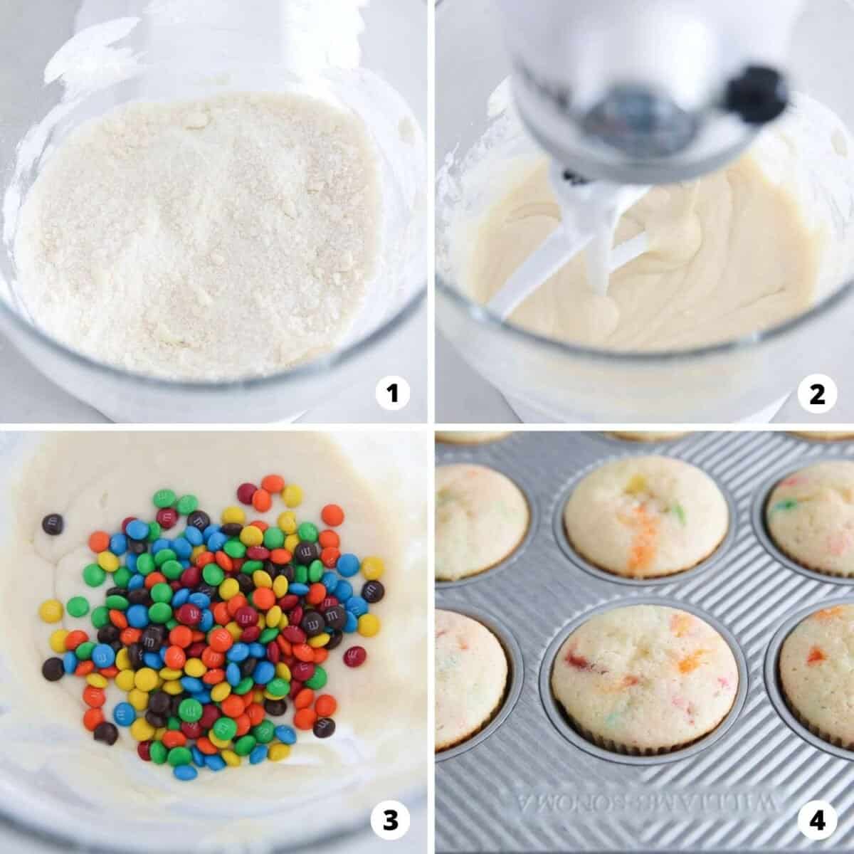 Kids Party Food! BEST Gravity M & M Cupcakes – EASY M & M Cupcakes