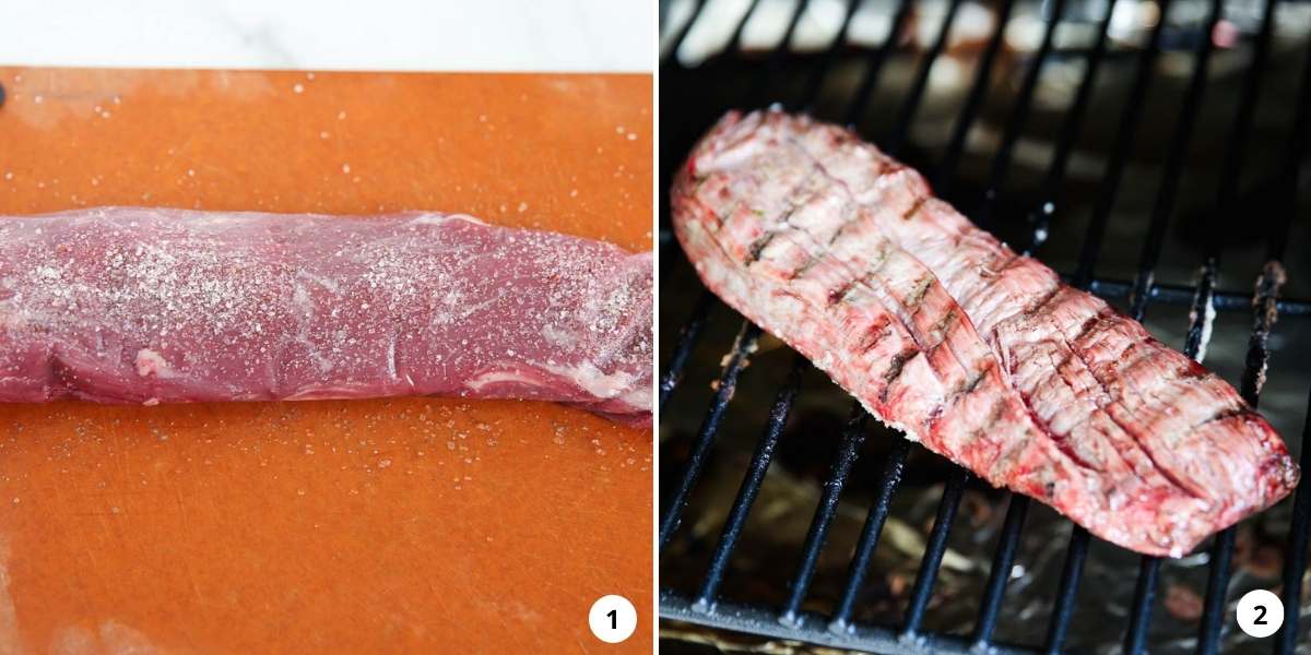 Steps for grilling flank steak.