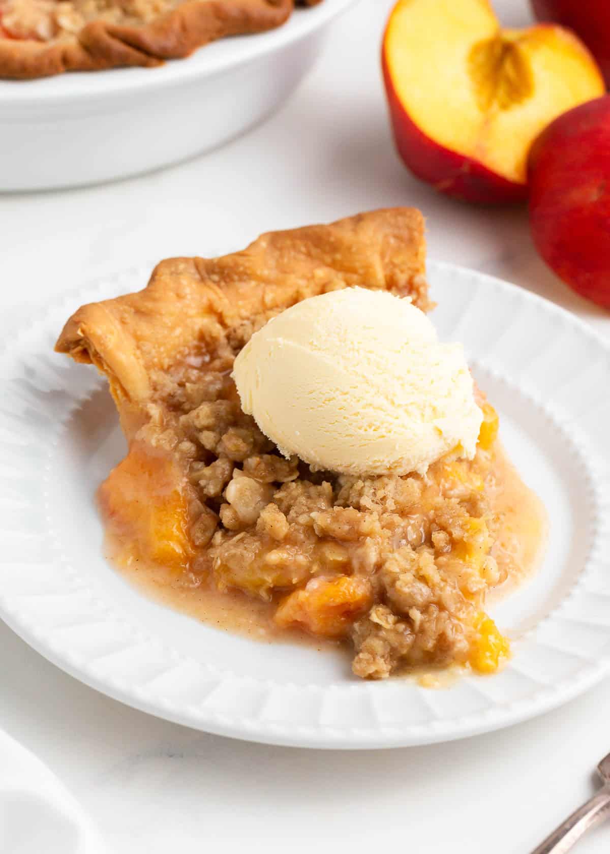 Peach Crumble Pie I Heart Naptime