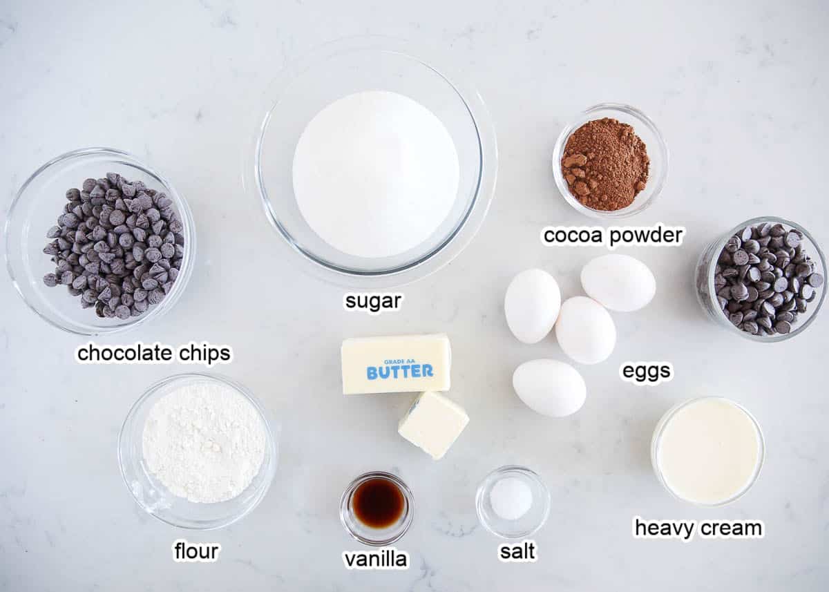Ingredients for the ultimate brownies. 