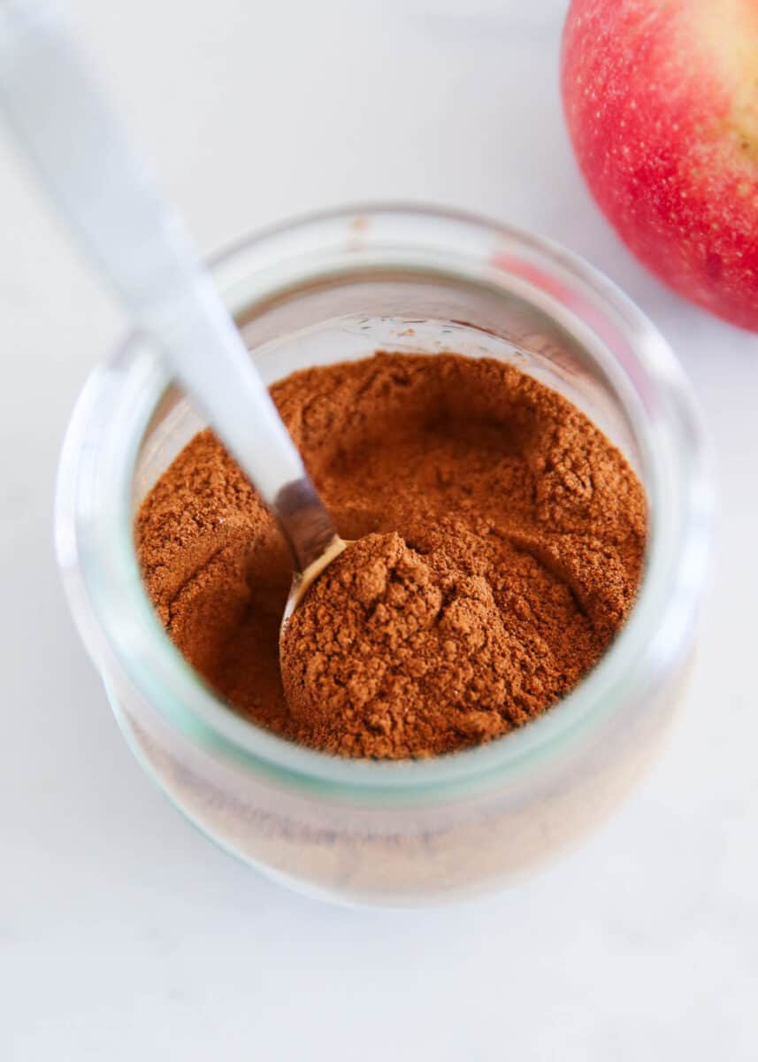 Apple pie spice in a jar.