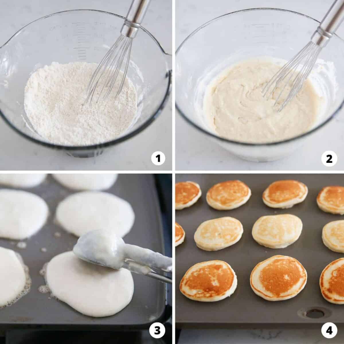 Mini Pancakes (Silver Dollar) - Supergolden Bakes