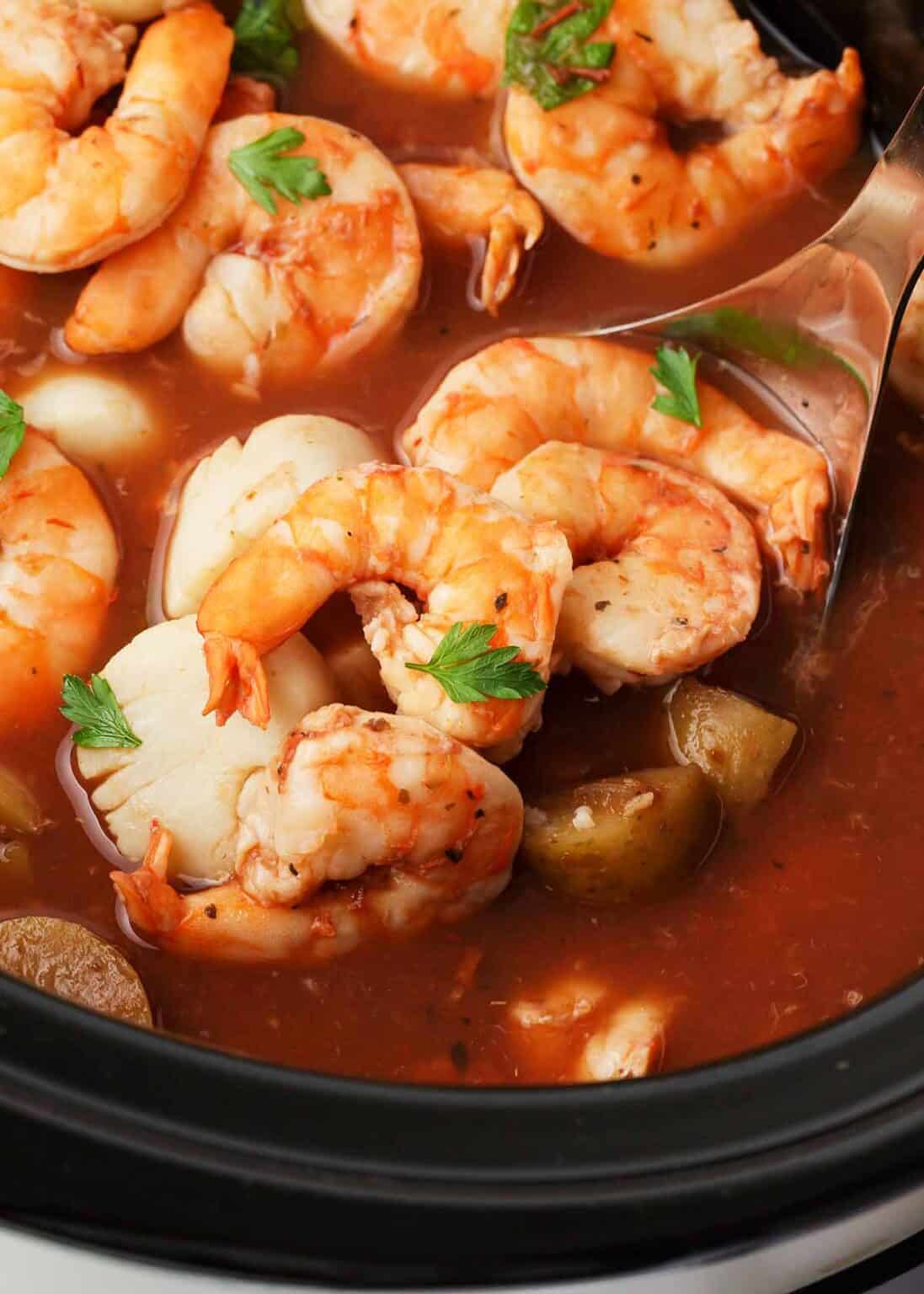 Slow Cooker Seafood Stew Recipe I Heart Naptime