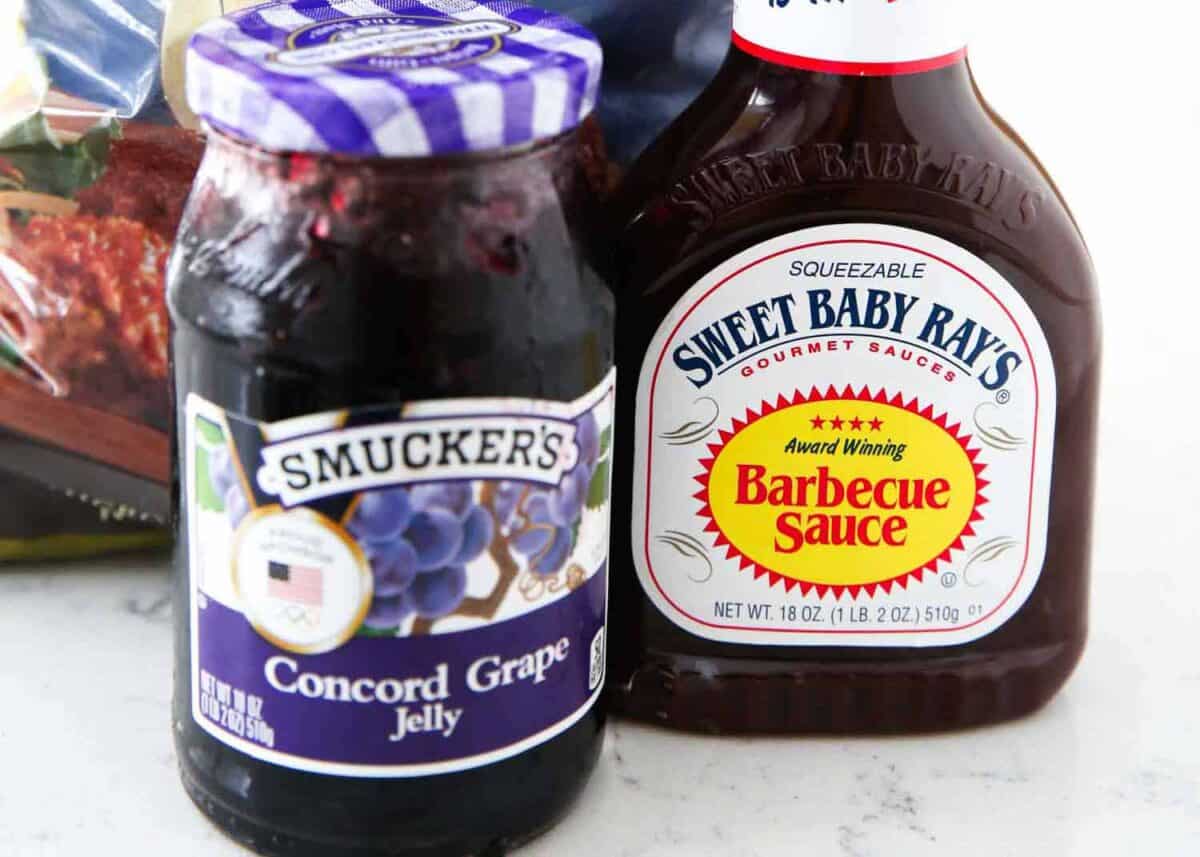 Crockpot grape jelly & BBQ meatballs-only 3 ingredients! - I Heart