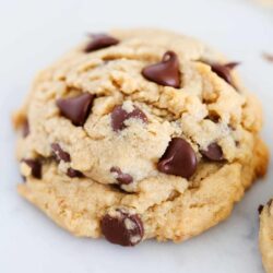 Peanut butter cookies with chocolate chips.