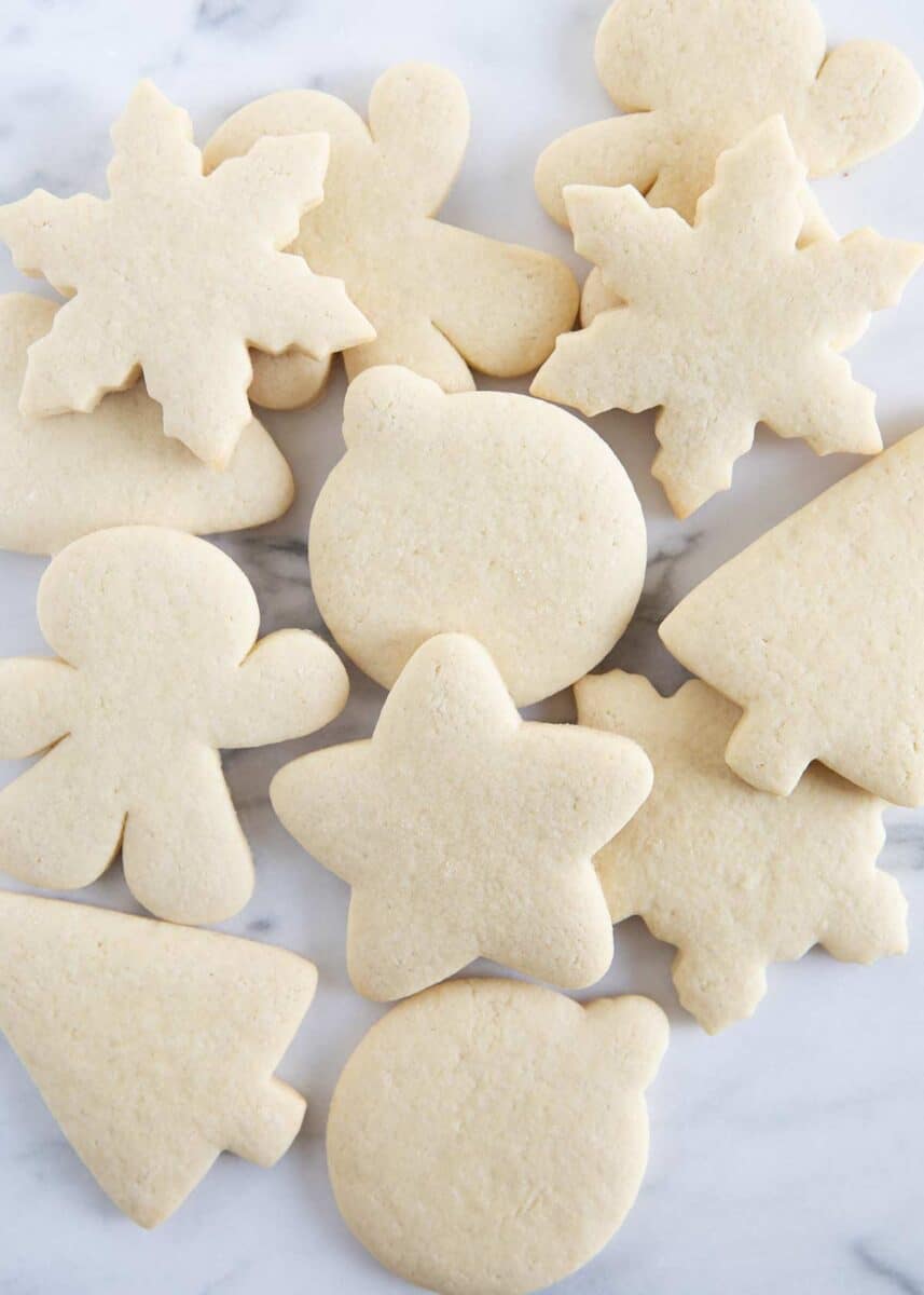 Baked Christmas sugar cookies.