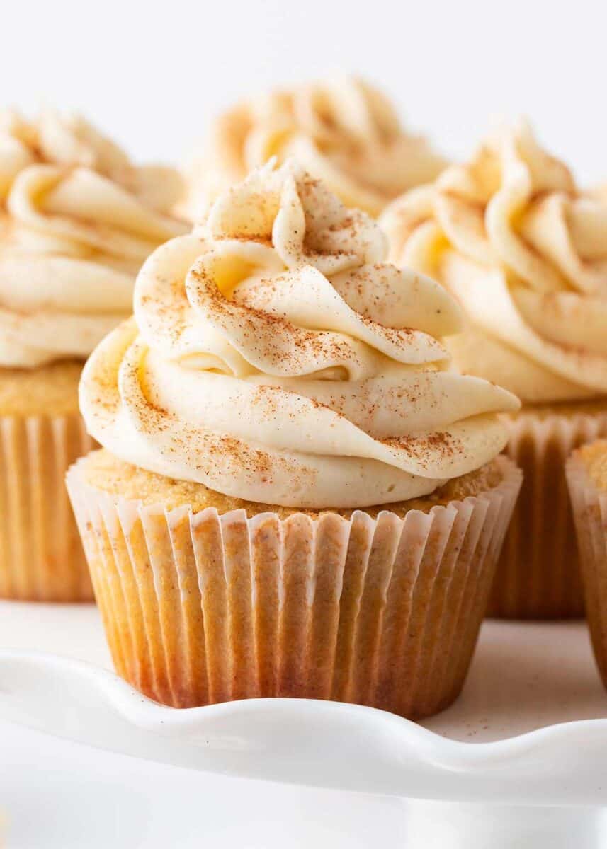 Eggnog Cupcake with Eggnog Frosting.