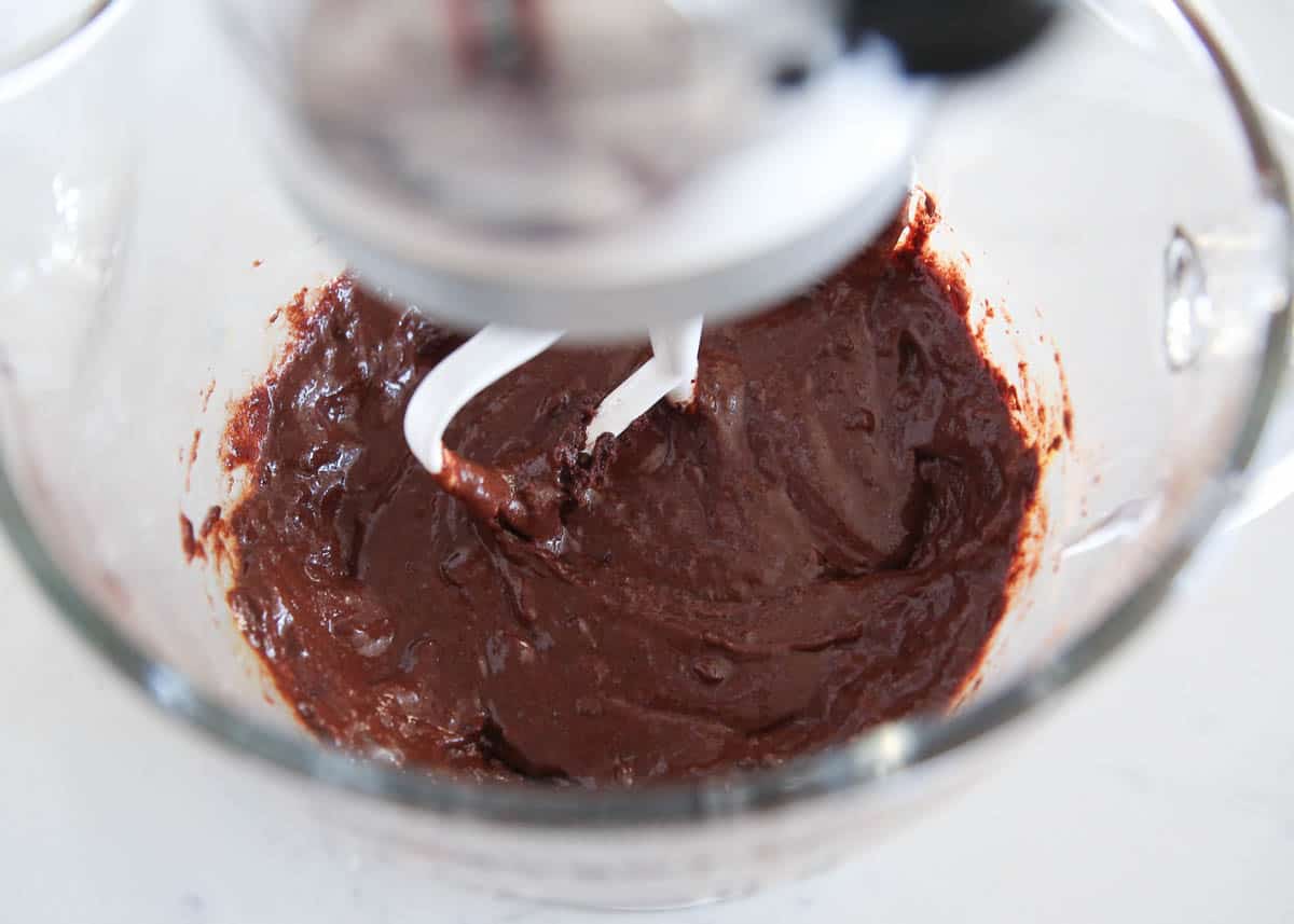 These Andes Mint cookies are made with an Andes mint melted on top of a soft-baked chocolate cookie! Sprinkle more mint chocolate chunks on top for an indulgent treat. Making chocolate cookie dough.