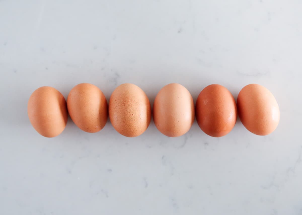 Eggs on a counter.