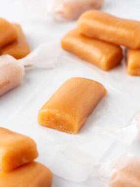Homemade caramel candy recipe.