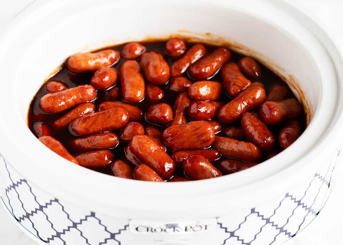 Crock Pot Glazed Sausages - The Country Cook