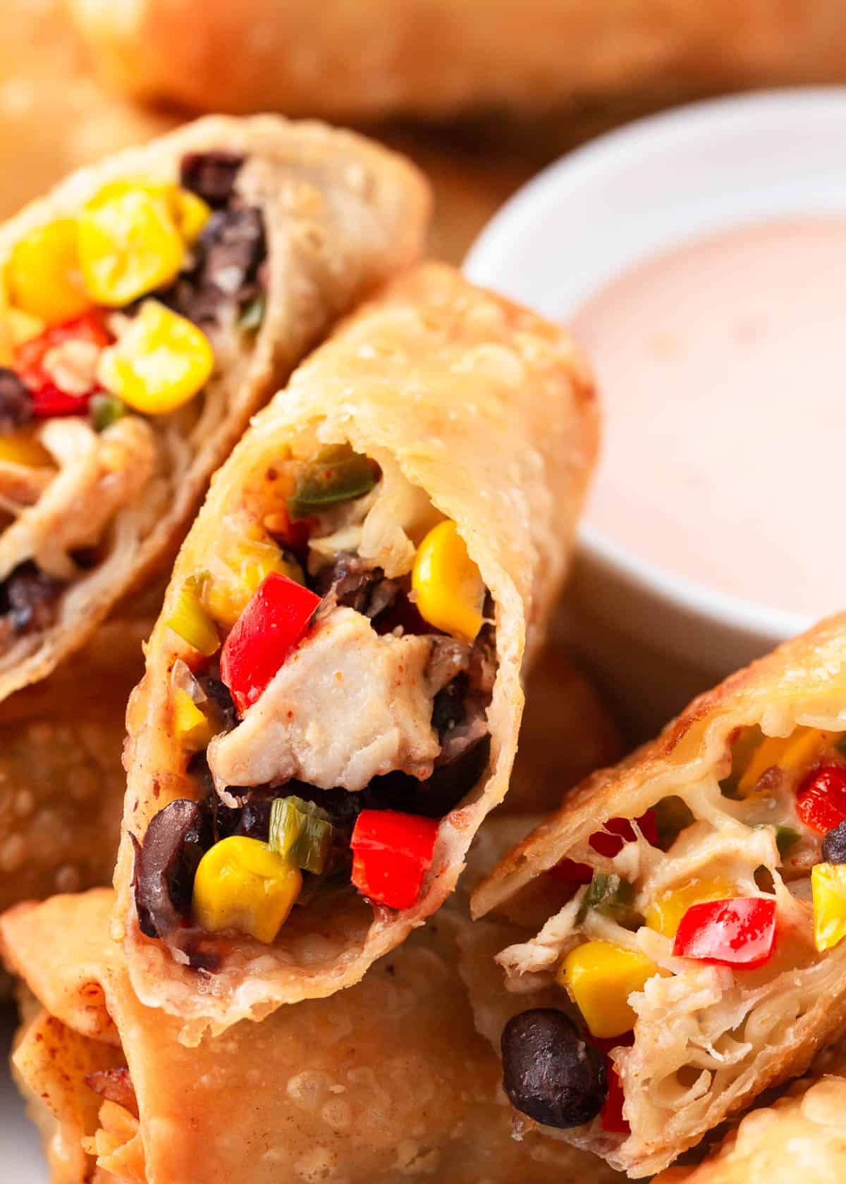 Southwestern Egg Rolls (Baked or Fried) + How to Freeze