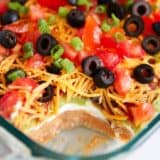 7 layer dip in a glass pan.