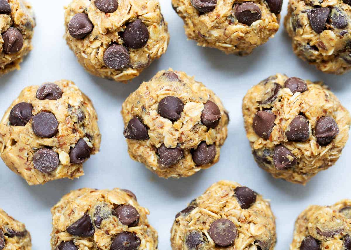 Energy balls on counter.
