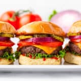 Baked hamburgers recipe.