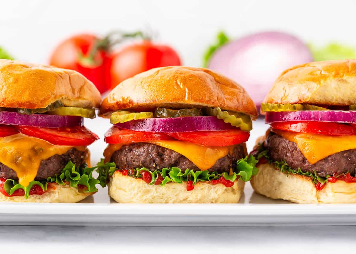 Baked hamburgers recipe.