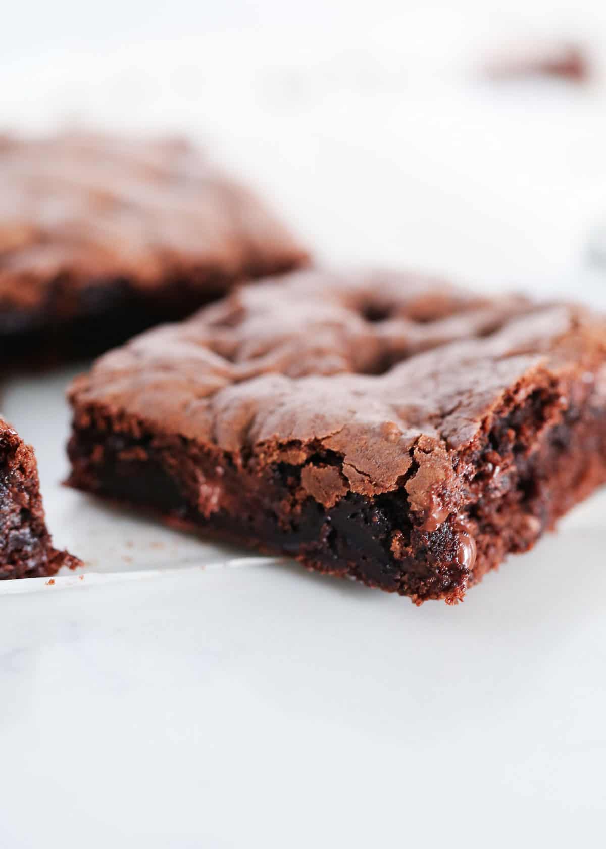 Cake mix brownie slice. 