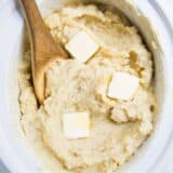 Mashed potatoes in crockpot.