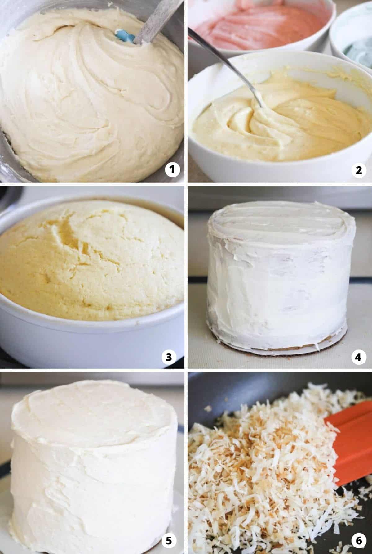 The process of making an Easter cake in 6 steps.