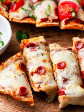 French bread pizza is an easy dinner recipe for busy families.