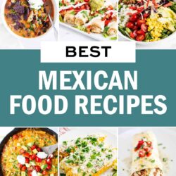 A collage of photos of Mexican food recipes.