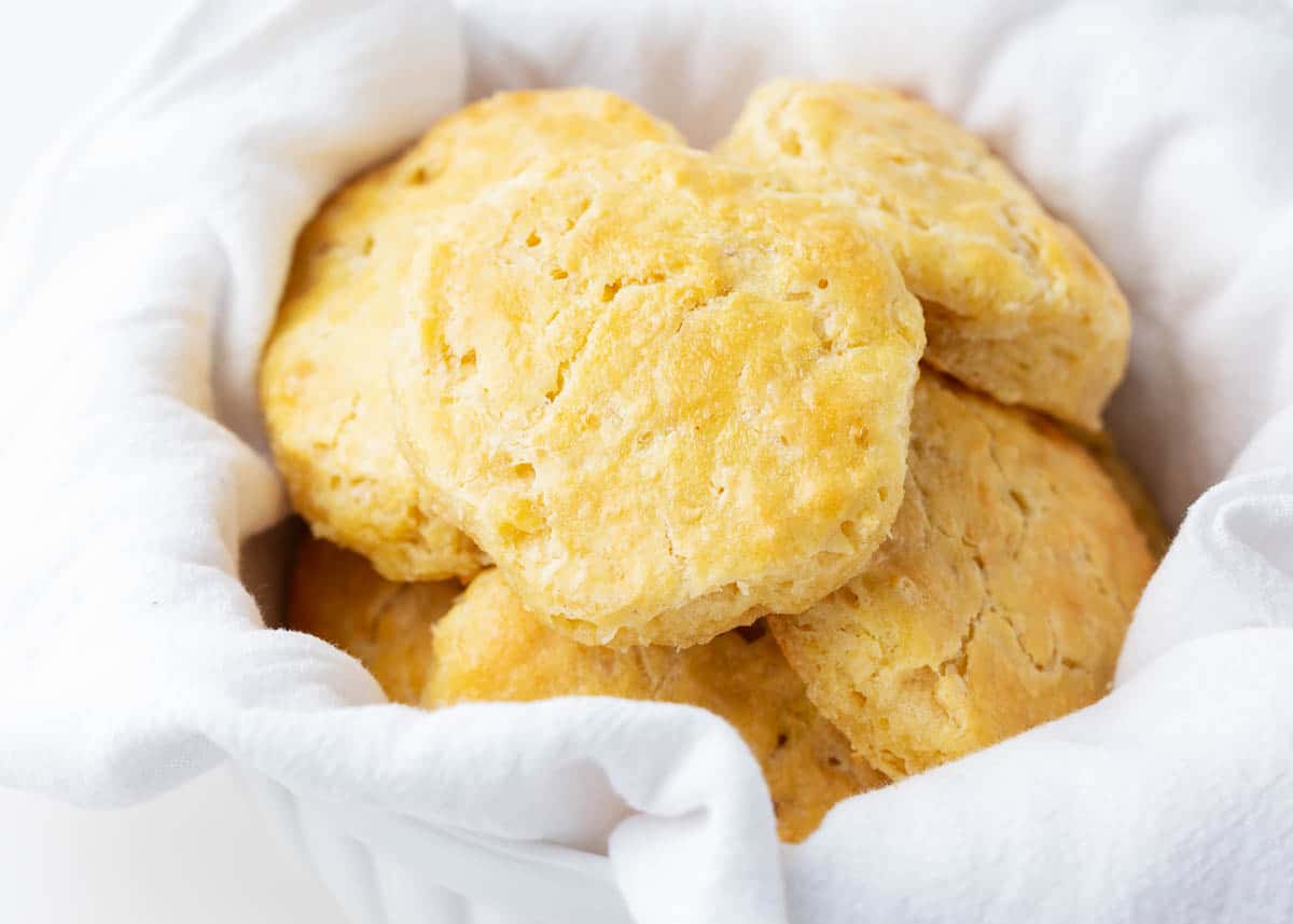 Biscuits in a basket.