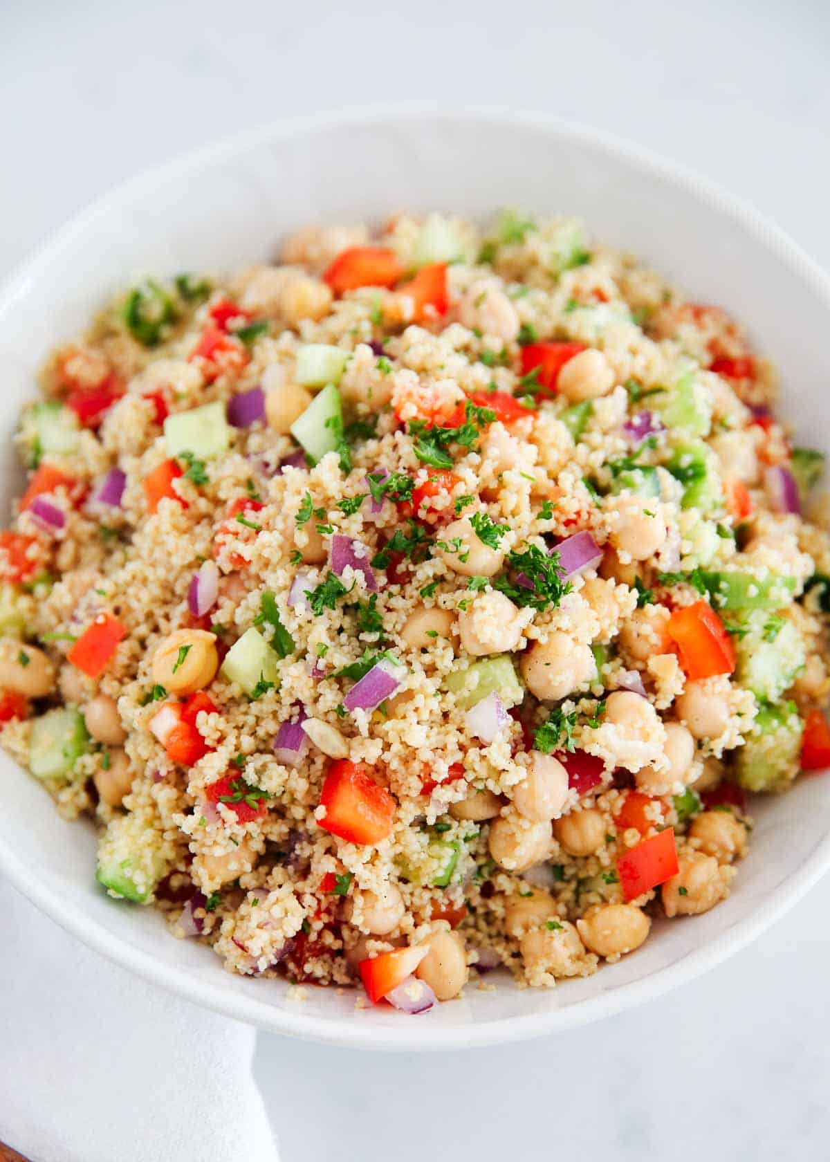 Couscous salad in a bowl.