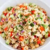 Couscous salad in a bowl.