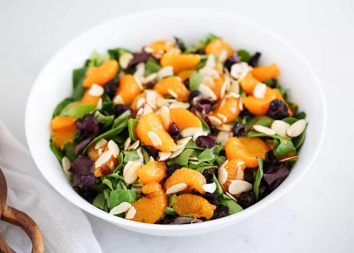 Mandarin orange salad in a bowl.