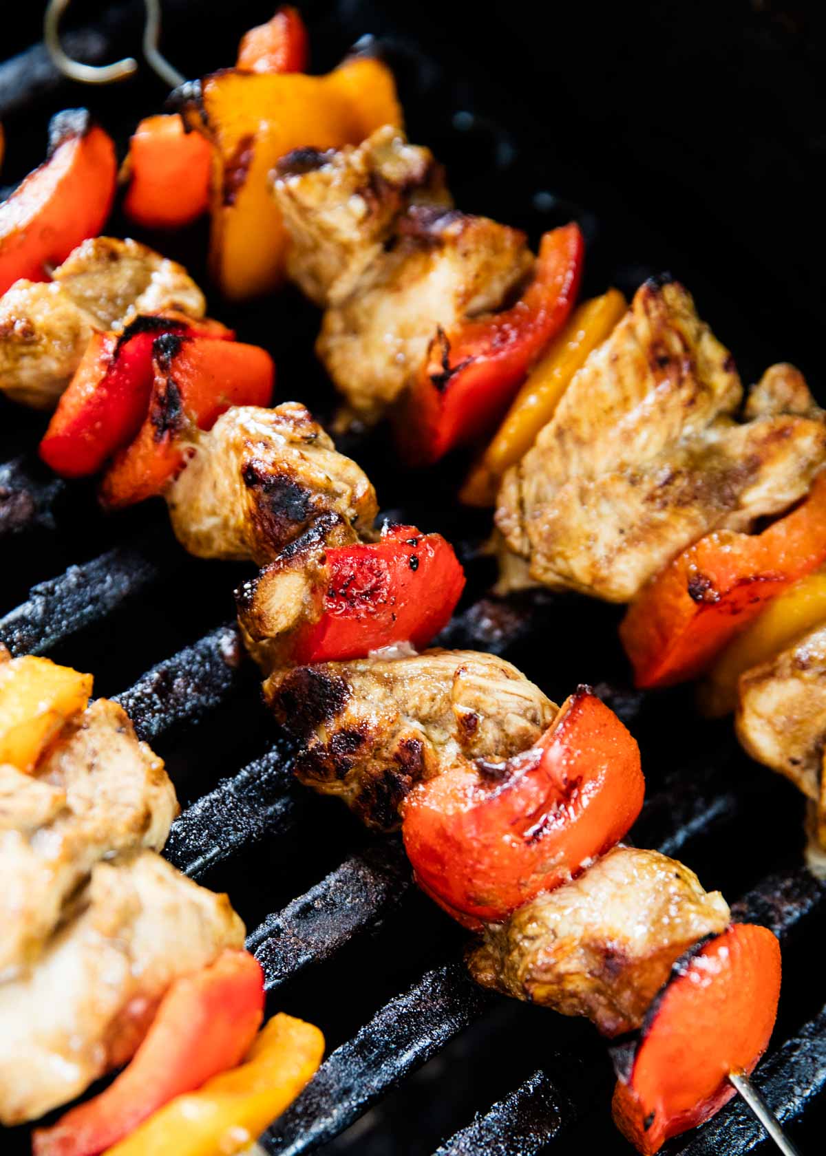 Greek kabobs on the grill. 
