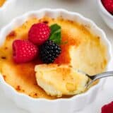 Spoonful of creme brulee.