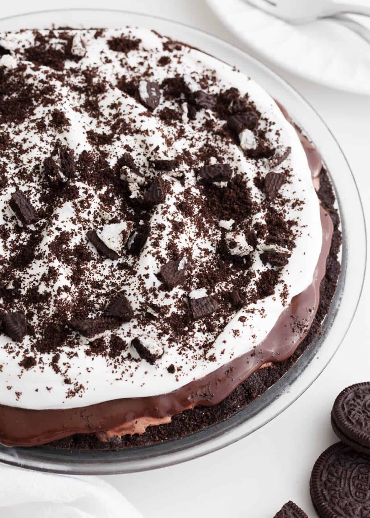 Mud pie in a pie dish.