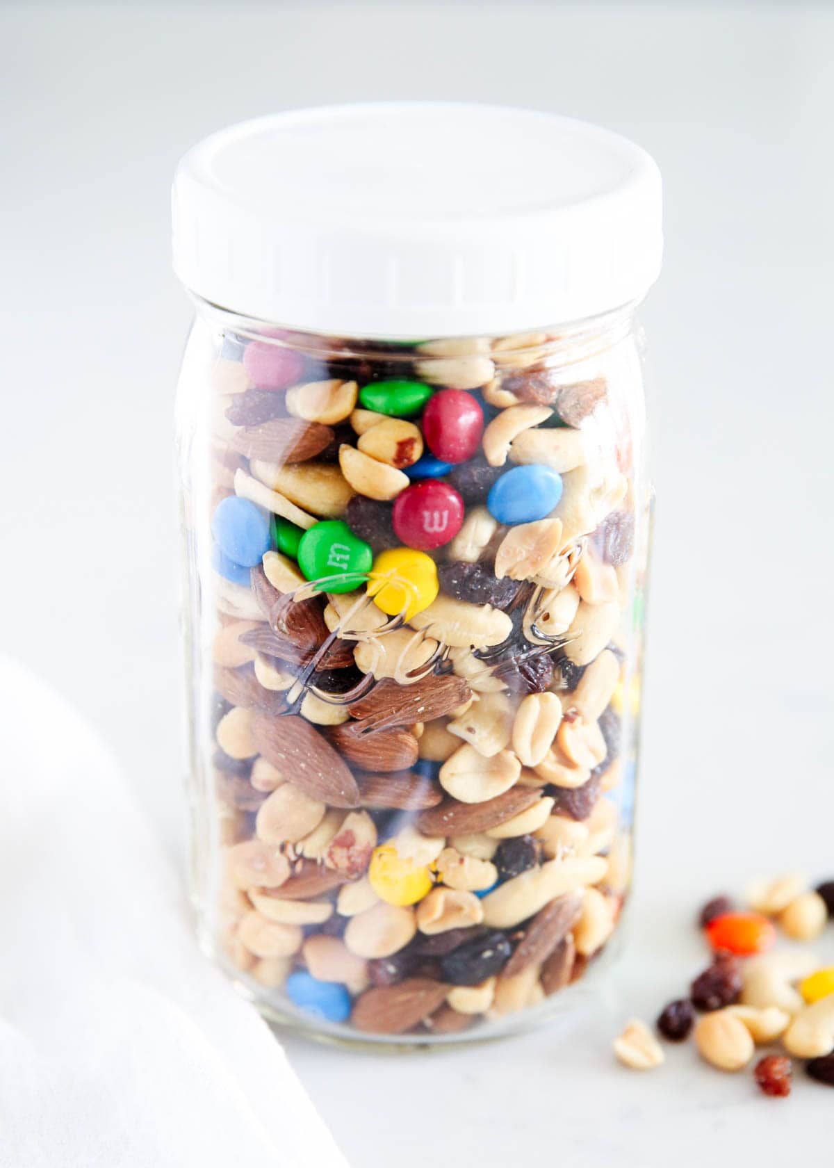 Trail mix in a jar. 