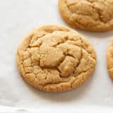 Brown sugar cookie on counter.