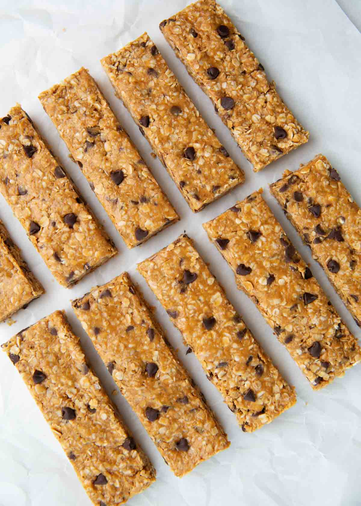 Granola bars on the counter.