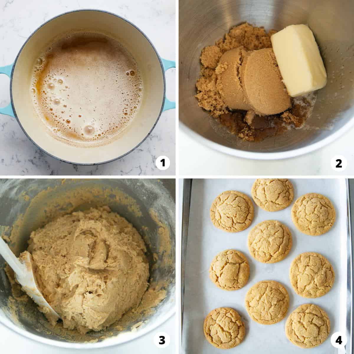 Showing how to make brown sugar cookies.
