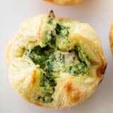 Spinach puffs on the counter.