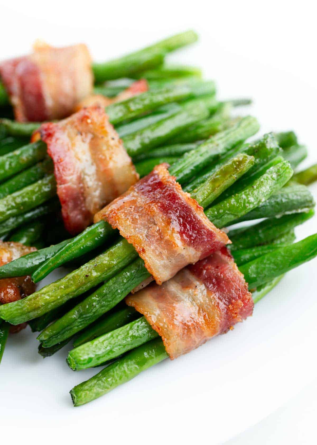 Bacon wrapped green bean bundles.