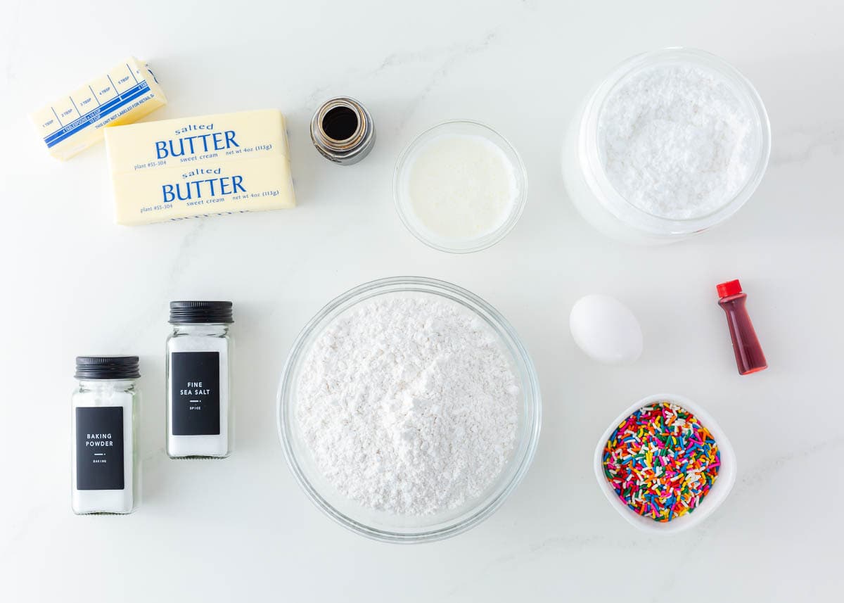 Lofthouse ingredients on counter. 