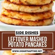 A stack of mashed potato pancakes.