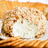 The best cheese ball recipe with crackers.