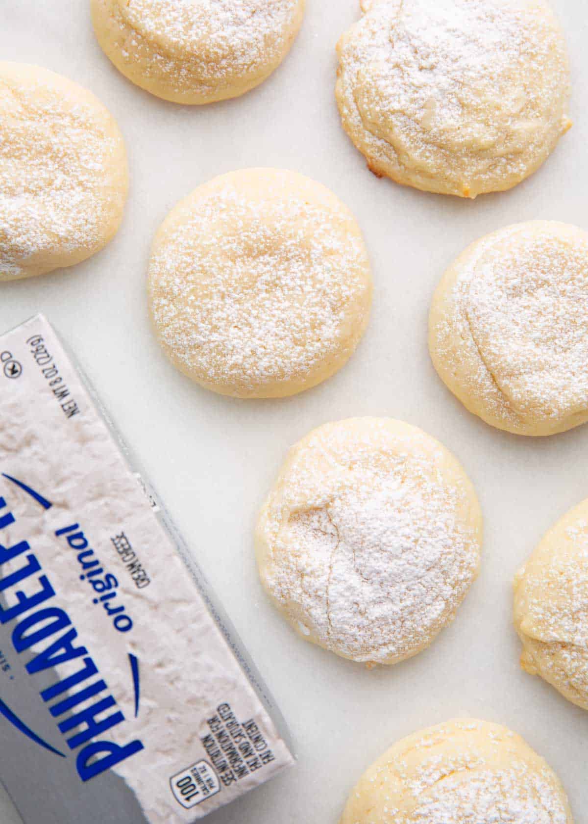 The best cream cheese cookies on the counter.