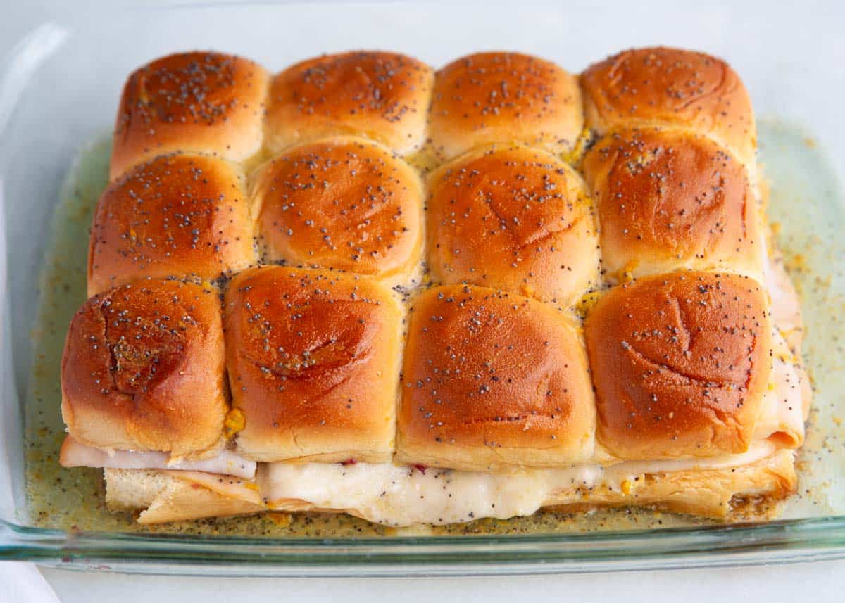 Showing how to make turkey sliders.