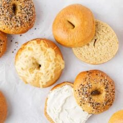 The best bagel recipe on counter.