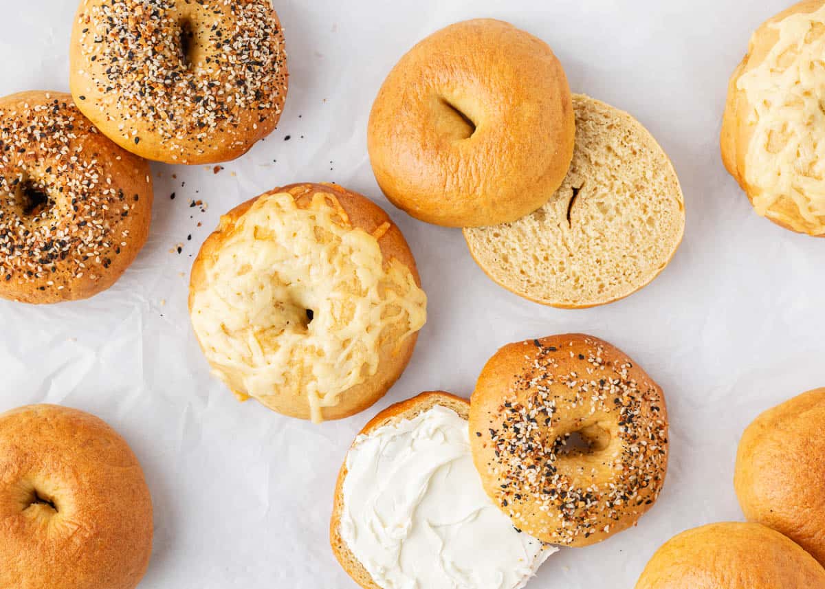 The best bagel recipe on counter.
