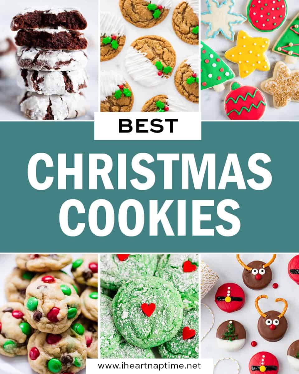 Best Christmas cookies photo collage. 