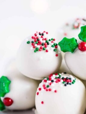 Christmas oreo balls.